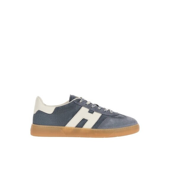 Hogan Low-Top Sneakers In Textured Blue Suede - NWT